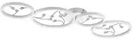 Trio Leuchten Deckenleuchte, Wei&szlig;, Metall, 40x6.5x95.5 cm, 3 Helligkeitsstufen,