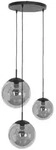Pendelleuchte, Schwarz, Metall, Glas, 25x40-150x120 cm, h&ouml;henverstellbar,...