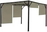 MCW Pergola, Taupe, Metall, 305x212x405 cm, Sonnen- & Sichtschutz, Pavillons &