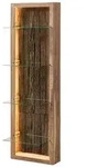 Massivmoebel24 H&auml;ngevitrine, Braun, Holz, Echtholz,Akazie, 4 F&auml;cher, Rechteckig,