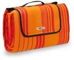 Relaxdays Picknickdecke, Orange, Textil, Metall, 200x200 cm, Wohntextilien, Decken,