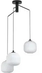 Eglo H&auml;ngeleuchte Mantunalle, Schwarz, Wei&szlig;, Metall, Glas, 110 cm, Lampen &