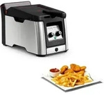 Tefal Fritteuse, Silber, Schwarz, Metall, Kunststoff, 1.2 L, Rechteckig, 25x26x50 cm,