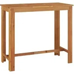 vidaXL Garten-Bartisch, Braun, Holz, Rechteckig,rechteckig, S&auml;ule, 120x105x60 cm,