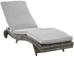 Outsunny Gartenliege, Grau, Metall, 70x70x207 cm, Gartenm&ouml;bel, Gartenliegen