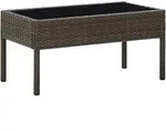 vidaXL Gartentisch, Braun, Kunststoff, rechteckig, 40x37x75 cm, Gartenm&ouml;bel,