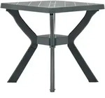 vidaXL Bistrotisch, Gr&uuml;n, Kunststoff, Quadratisch,quadratisch, S&auml;ule, 70x72x70 cm,