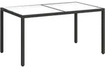 vidaXL Gartentisch, Schwarz, Kunststoff, 150x75x90 cm, Gartenm&ouml;bel,...