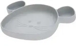 L&auml;ssig Esslernteller, Grau, Kunststoff, 3.3x18x25.5 cm, F&uuml;ttern, Kindergeschirr
