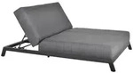 Home Deluxe Sonnenliege, Grau, Keramik, 144x38x203 cm, Gartenm&ouml;bel, Gartenliegen