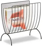 Relaxdays Zeitungsst&auml;nder, Schwarz, Metall, 34x35x18 cm, Ordnen & Aufbewahren,