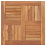 vidaXL Tischplatte, Braun, Holz, Teakholz, Quadratisch, 60x2.5x60 cm, Esszimmer,