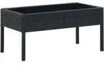 vidaXL Gartentisch, Schwarz, Kunststoff, rechteckig, 40x37x75 cm, Gartenm&ouml;bel,