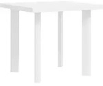 vidaXL Gartentisch, Wei&szlig;, Kunststoff, 80x72x75 cm, Gartenm&ouml;bel, Gartentische,