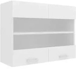 Mid.you K&uuml;chenoberschrank, Wei&szlig;, Glas, Holzwerkstoff, 1 F&auml;cher, 80x60x31 cm,