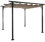 MCW Pergola, Taupe, Braun, Metall, 300x232x300 cm, Sonnen- & Sichtschutz, Pavillons &