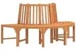 vidaXL Baumbank, Braun, Holz, 208x92x104 cm, Gartenm&ouml;bel, Gartenb&auml;nke