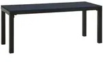 vidaXL Gartenbank, Schwarz, Metall, 110x45x39 cm, Gartenm&ouml;bel, Gartenb&auml;nke