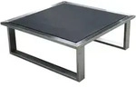 Zebra Loungehocker Belvedere, Grau, Edelstahl, Metall, quadratisch, 73.5x28x73.5 cm,