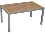 Gardenson Gartentisch, Natur, Silber, Metall, Akazie, massiv, rechteckig, eckig,