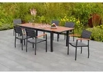 Gardenson Gartentisch, Graphit, Natur, Metall, Akazie, massiv, rechteckig, eckig,