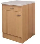 FlexWell K&uuml;chenunterschrank, Buche, Holzwerkstoff, 1 F&auml;cher, 1 Schublade(n)