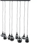 Trio Leuchten H&auml;ngeleuchte, Grau, Glas, 34x150x115 cm, Lampen & Leuchten,