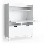 Vicco Sekret&auml;r, Wei&szlig;, Holzwerkstoff, 6 F&auml;cher, Rechteckig, 110x140x45 cm,