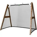 Fussballtor, Braun, Wei&szlig;, Holz, Hemlocktanne, 254x207x160 cm, EN 71, CE, FSC...