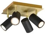 Trio Leuchten Strahler Marley, Schwarz, Gold, Metall, 24x15x24 cm, Lampen &...