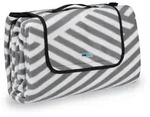 Relaxdays Picknickdecke, Mehrfarbig, Textil, Metall, 200x200 cm, Gartenzubeh&ouml;r,