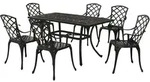 Gardenson Gartentischgruppe, Graphit, Metall, Uni, F&uuml;llung: Schaumstoff, rechteckig,