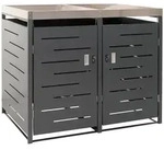 MCW 2Er-/4Er-M&uuml;lltonnenverkleidung, Anthrazit, Metall, 140x125x102 cm,...