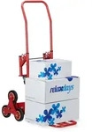 Relaxdays Treppensteiger, Rot, Metall, Kunststoff, 52x124.5x77 cm, Freizeit,