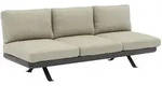 Zebra Loungesofa Sky Lounge, Graphit, Grau, Metall, Textil, 3-Sitzer, F&uuml;llung: