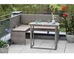 Gardenson Gartenset, Natur, Textil, 3-teilig, F&uuml;llung: Polyurethan (Pur), Tisch