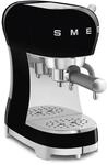Smeg Espressomaschine 50s Style, Schwarz Hochglanz, Metall, Kunststoff, 1100 ml,