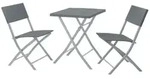 Svita Bistroset, Grau, Metall, 3, 2-Sitzer, quadratisch, Balkonm&ouml;bel,