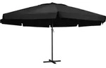 vidaXL Sonnenschirm, Schwarz, Textil, 600x600 cm, Sonnen- & Sichtschutz,