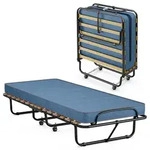 Costway Gastebett, Blau, Metall, Schlafzimmer, Betten, Klappbetten