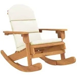vidaXL Adirondack-Schaukelstuhl, Braun, Holz, 75x90x105 cm, Gartenm&ouml;bel,