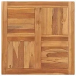vidaXL Tischplatte, Braun, Holz, Teakholz, Quadratisch, 70x2.5x70 cm, Esszimmer,