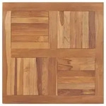 vidaXL Tischplatte, Braun, Holz, Teakholz, Quadratisch, 80x2.5x80 cm, Esszimmer,