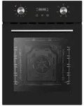 PKM Einbaubackofen, Schwarz, Edelstahl, Metall, Glas, 45x59.5x56.5 cm,