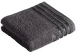 Vossen Handtuch Cult de Luxe, Anthrazit, Textil, Bord&uuml;re, 50x100 cm, Textiles