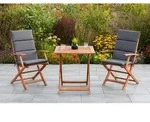 Gardenson Balkonset, Braun, Grau, Holz, Textil, 5-teilig, Eukalyptusholz, F&uuml;llung: