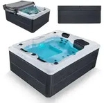 Artsauna Whirlpool, Grau, Kunststoff, 210x80x160 cm, Freizeit, Pools und Wasserspa&szlig;,