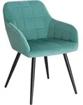 Woltu Esszimmerstuhl, T&uuml;rkis, Metall, Textil, 56x81x62 cm, Esszimmer, St&uuml;hle,