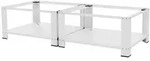 Ml-Design Doppel, Wei&szlig;, Metall, 128x32x54 cm, Waschk&uuml;che, Waschmaschinenschrank
