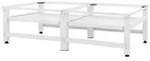 Ml-Design Doppel, Wei&szlig;, Metall, 122x37x53.5 cm, Waschk&uuml;che, Waschmaschinenschrank